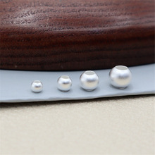 純銀990磨砂珠  古法光珠散珠串珠 diy小銀飾配件 手工編織材料