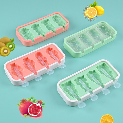 创意卡通雪糕模具自制布丁硅胶模具分离设计DIY雪糕模冰棒奶酪模|ms