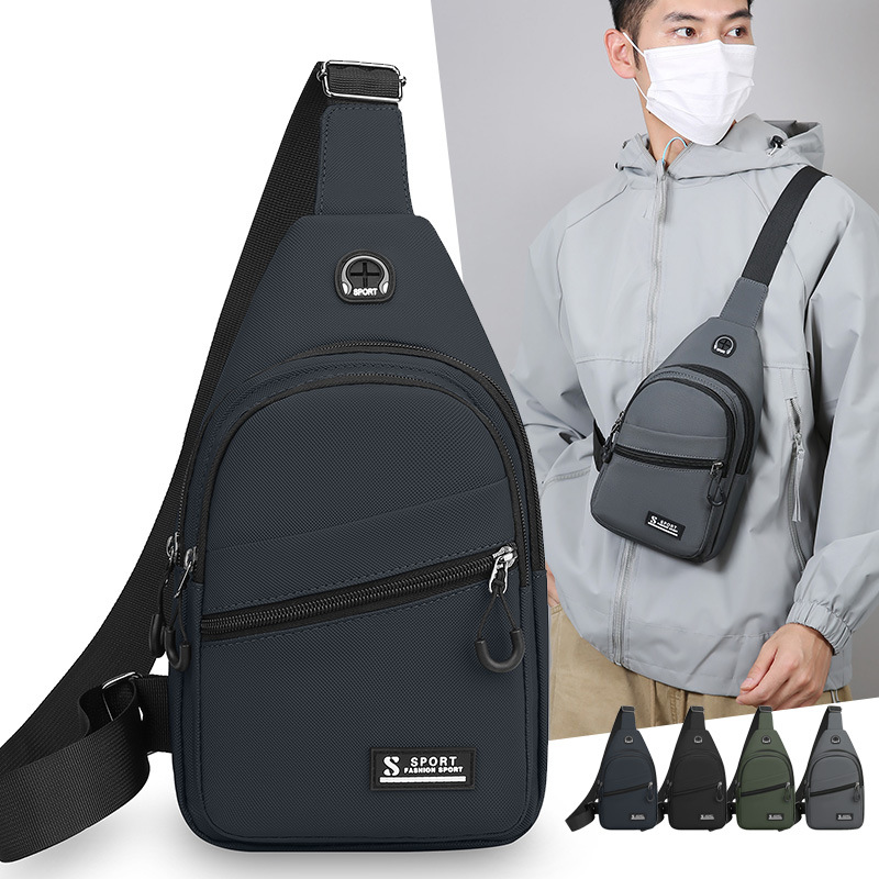 Nuevo bolso de pecho de moda para hombres gran capacidad versátil bolso portátil al aire libre bolso de bicicleta multicapa simple bolso de hombro