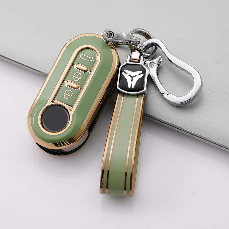Funda llave plegable Fiat de 3 Llaves aplicable 500 Boyue Bravo Feixiang Iveco Golden Edge car key case