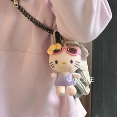 卡通HelloKitty毛衣KT钥匙扣挂件公仔女背包书包装饰凯蒂猫小玩偶