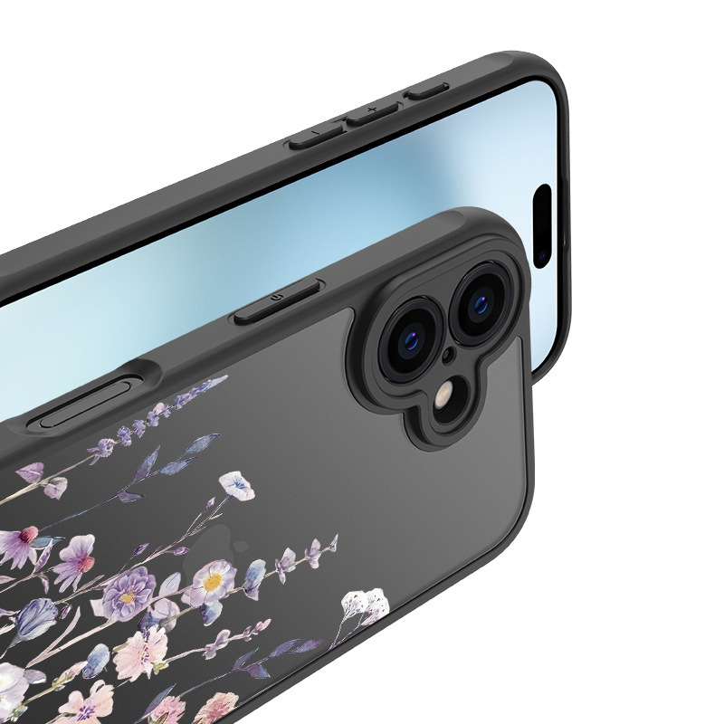 Applicable to Aple 16promax mobile phone case magnetic flower iphone15 all inclusive 14p frosted protective cover_voghion.com