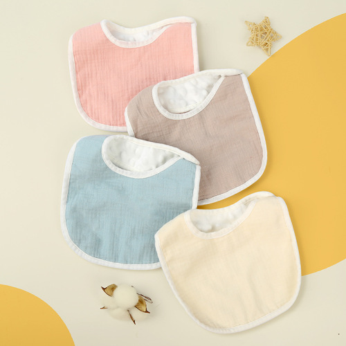Baby bibs pure cotton beanie velvet baby saliva towel pure cotton waterproof autumn and winter thickened newborn bibs