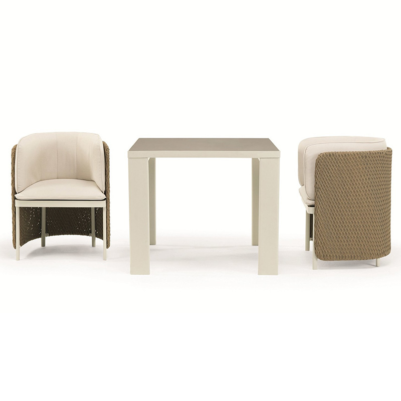 Mesas y sillas de ratán para exteriores, muebles de ocio al aire libre para patio, resistentes al sol y al agua, juego de mesa y sillas creativas para jardín y balcón. image 5