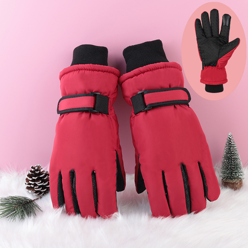 Personalizado logotipo de texto publicitario para enviar regalos corporativos de invierno para hombres y mujeres guantes calientes impresión personalizada invierno