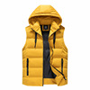 Vest with hood, fashionable jacket sleevless, loose fit, suitable for import, Amazon