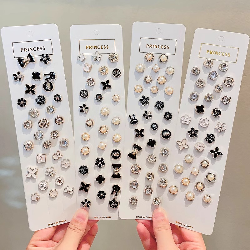 Anti-diversión de luz artefacto pectoral collar sin costura broche botón camisa de mujer ropa fija botón de pin botón