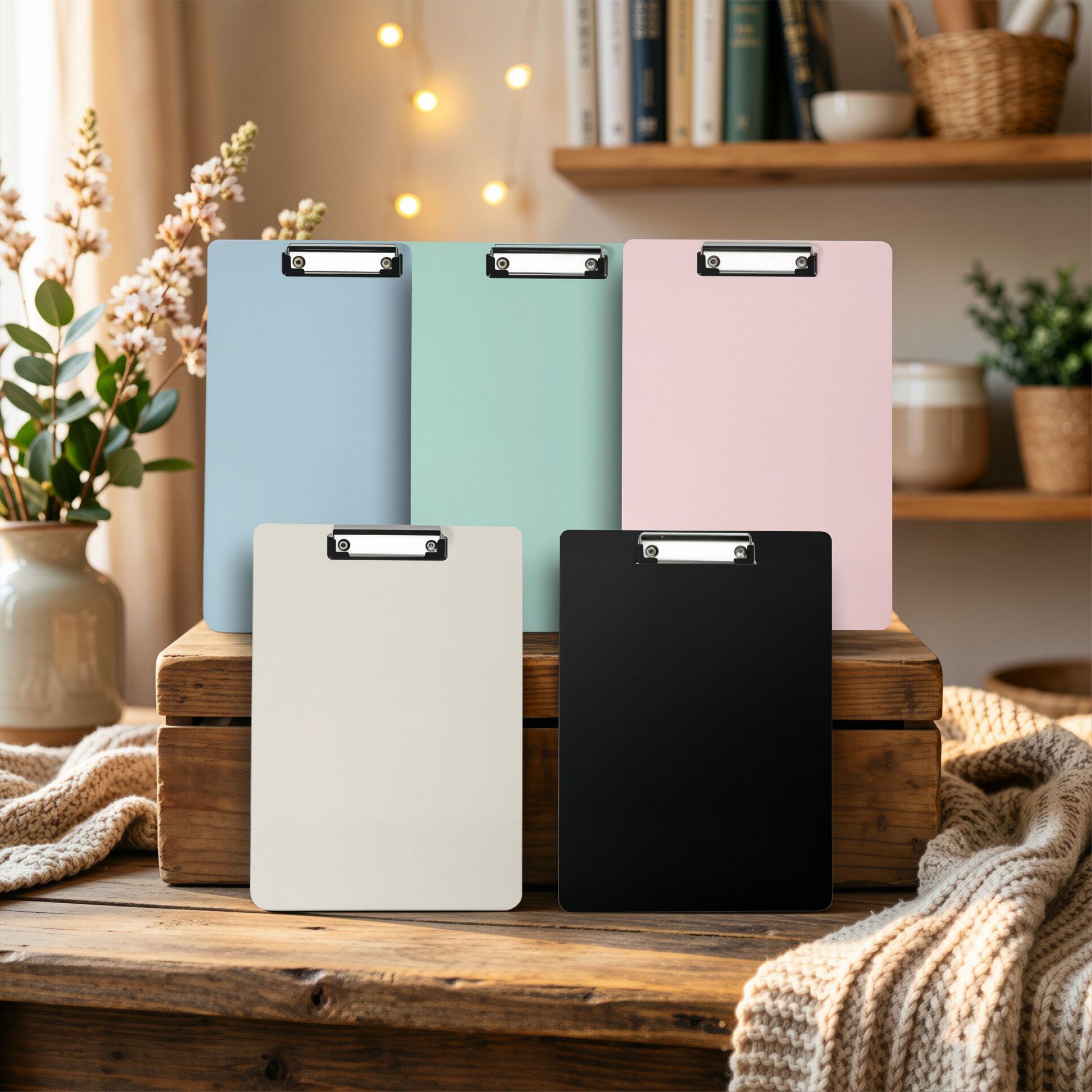 Carpeta de archivos A4 placa de escritura tablero de escritura carpeta de almacenamiento de oficina clips de plástico carpeta de escritura de estudiantes inswind