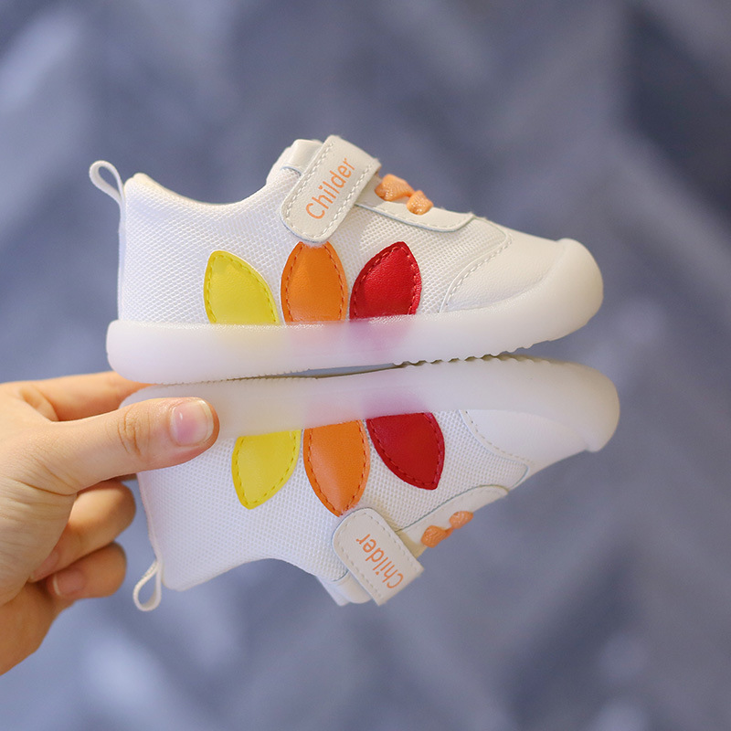 2024 primavera nuevo bebé de 3 años, zapatos individuales para niños pequeños, velcro, zapatos de bebé, suela de gelatina, una pieza de pelo c06