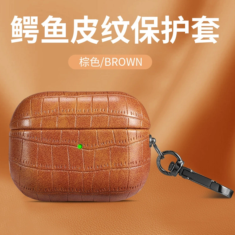 For Apple AirPods4 Crocodile Leather Textile Earphone Case Wireless Bluetooth AirPodsPro2 Case For Apple AirPods4 Crocodile Leather Textile Earphone Case Wireless Bluetooth AirPodsPro2 Case