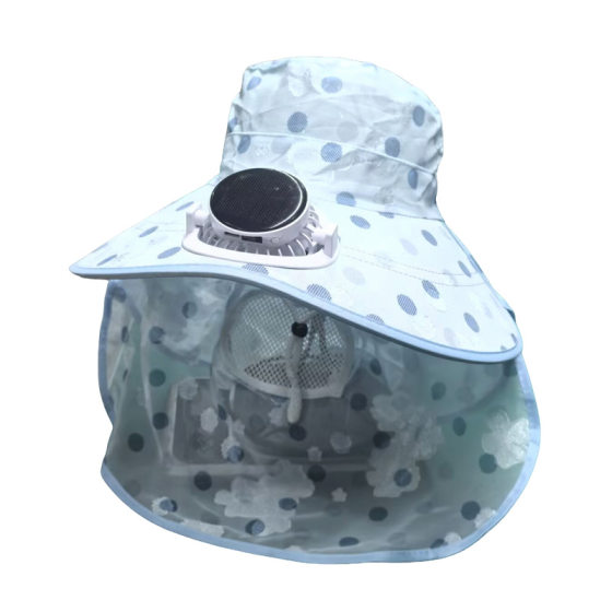 Summer Sun Hat with Electric Fan Women's Dry Farm Sun Hat Outdoor Full Face Neck Cover Sun Protection Tea Picking Hat