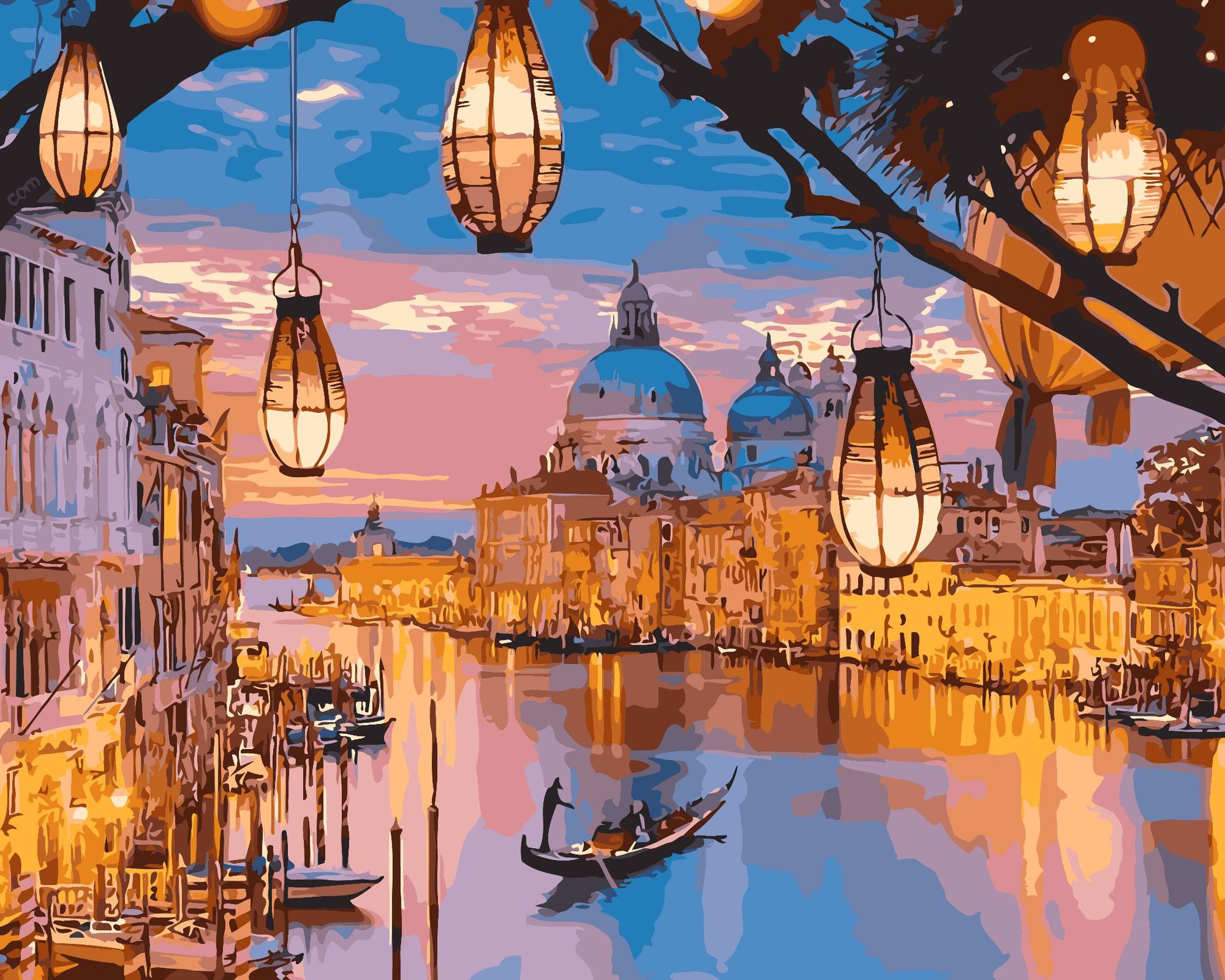 Seaside sueño pintura al óleo digital bricolaje fábrica al por mayor puesto transfronterizo paisaje relleno de color pintado a mano dibujos animados pintura al óleo DIY