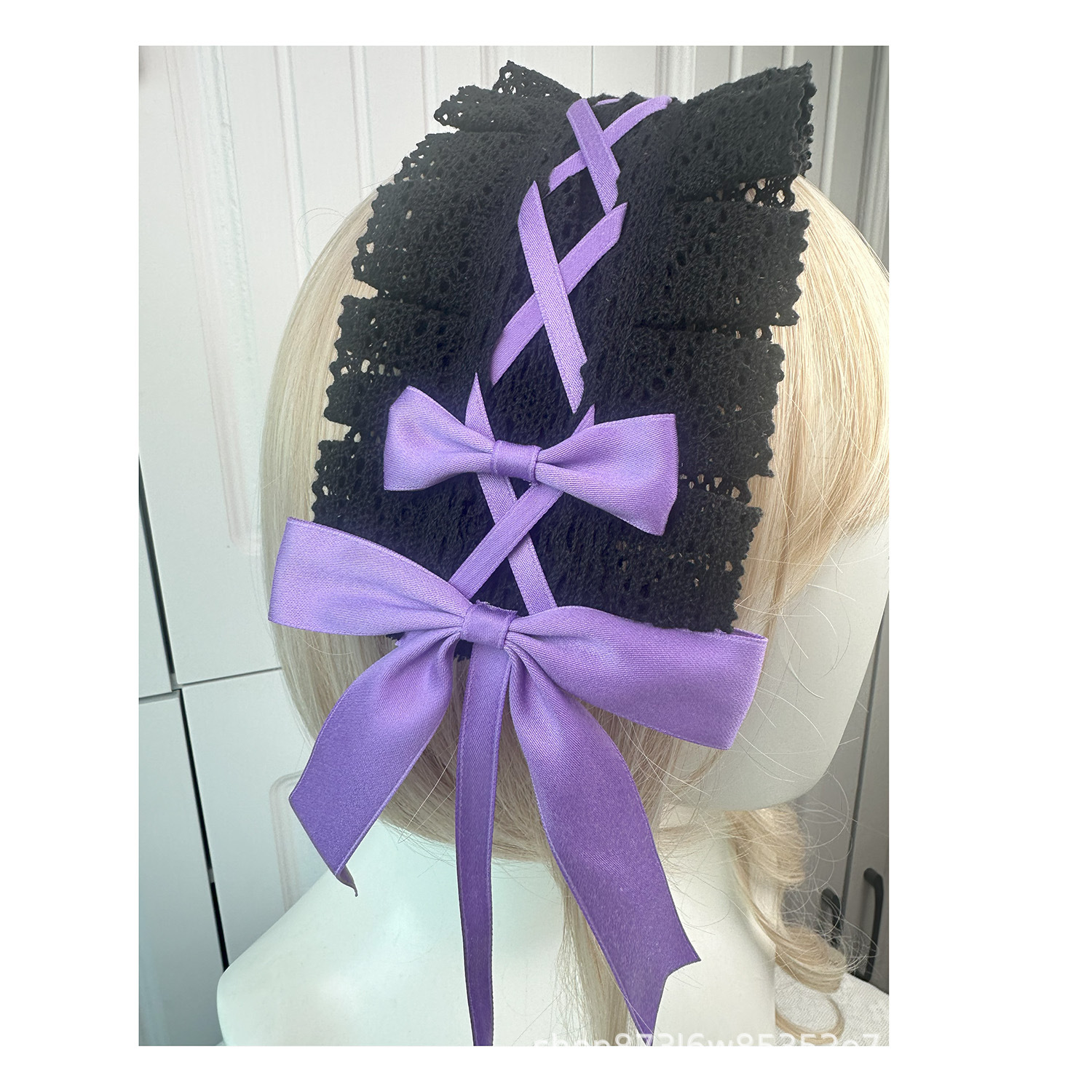 日本系の柔らかい妹lolitaのカチューシャのレースのヘアピンlolitaの甘い日常の百合のヘアバンドの蝶結びkcの頭飾り