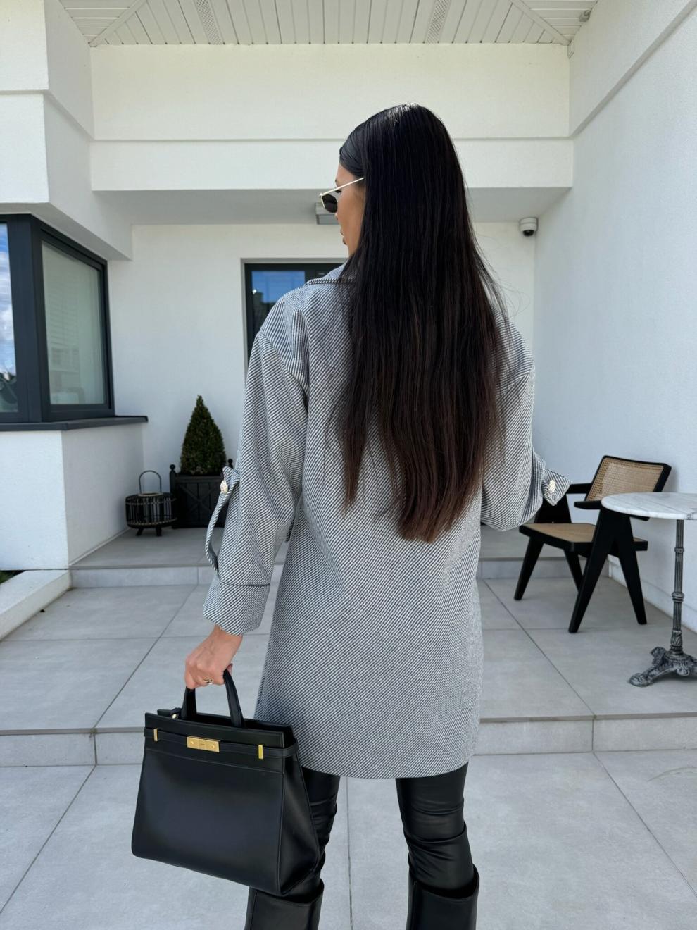 Women's Clothing New solid color H type suit collar woolen coat_voghion.com