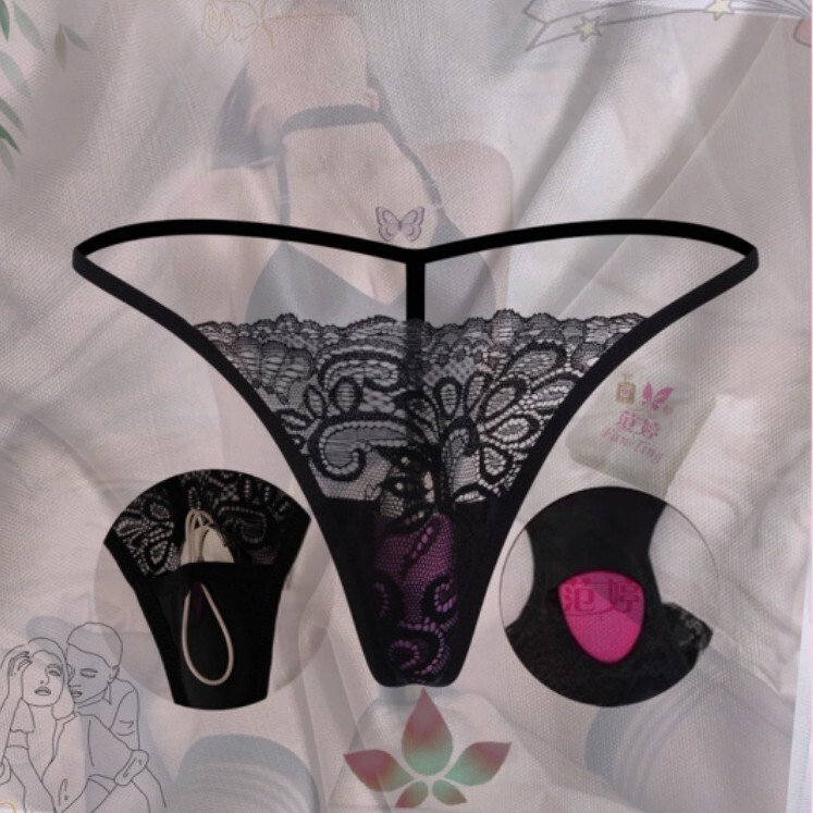 Popular Cross-Border Vibrating Egg Panties, Seductive Sexy Lace Thong for Women, Can Hold a Massage Stick, Women's Thong