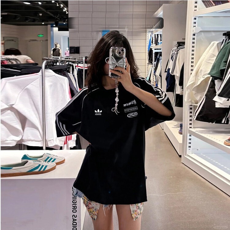 Clover Short-Sleeved T-Shirt for Men and Women, Summer American Street Fashion Half-Sleeved Top, Loose Casual Trendy Brand T-Shirt