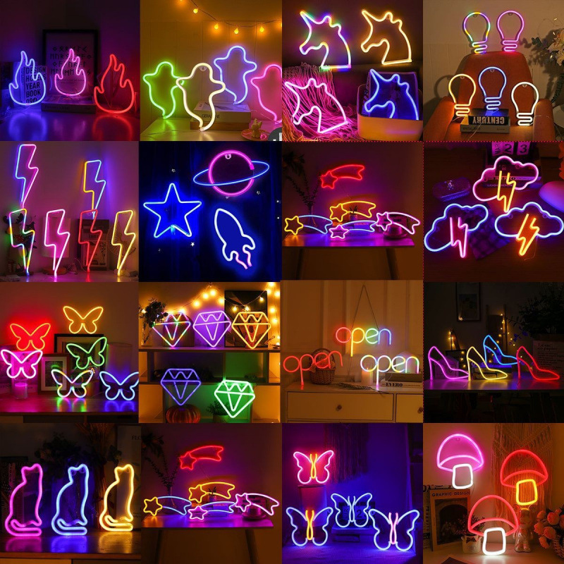 Cross-Border Popular Amazon Led Hanging Neon Light, Night Light, Decorative Light, Atmosphere Light, Sign Light Cross-Border Popular Amazon Led Hanging Neon Light, Night Light, Decorative Light, Atmosphere Light, Sign Light