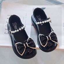 女童软底小皮鞋2025春秋新款儿童黑色单鞋女孩洋气防滑公主鞋宝宝