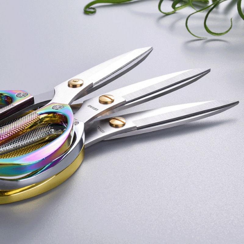 Tijeras para el hogar Tijeras de acero inoxidable para cortar la cinta Tijeras fuertes para bodas