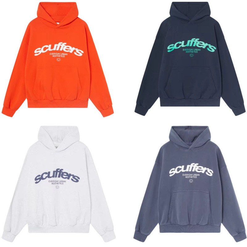 scuffers printed sweatshirt, fashionable and versatile, cross-border in-stock, independent station, foreign trade, pod supply