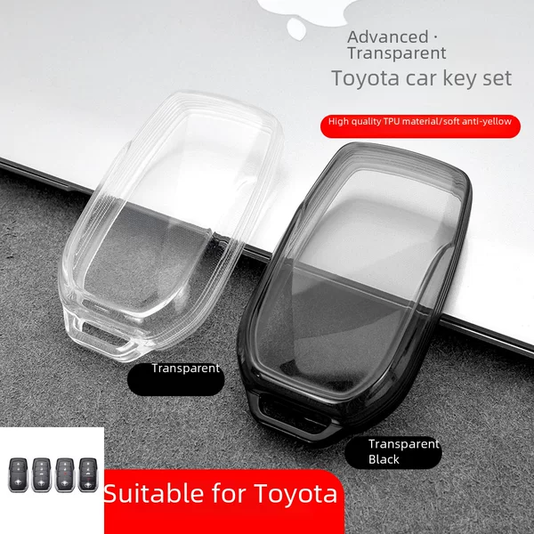 Suitable for Toyota Car Key Cover Alpha Corolla Camry Crown Rav4 Car Key Bag Transparent