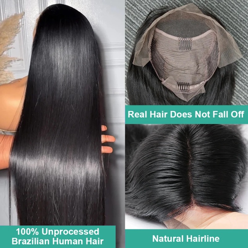 300g Weight Full Head Wigs Wig & Hair Extension Type Wigs Wig Accessories Long Straight Hair Wig Hairstyle Real Hair Hair Material Party, Street Occasion Women's Gender Elegant, Simple Style Style Women's Elegant Simple Style Party Street Real Hair Long Straight Hair Wigs 8