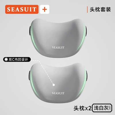 back strain — Waist support - light-gray-headrest2