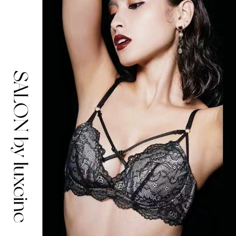 [Fall] BR8455 wireless lace style bra suit women's underwear underwear front Middle Cross