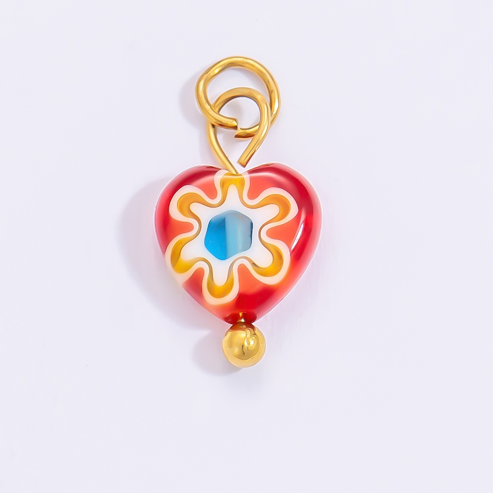 1 Piece Set 4.29*24.15mm 304 Stainless Steel Zircon PVD Coated Real Gold Plated Heart Shape Flower Butterfly Polished Pendant DIY Jewelry Accessories display picture 24