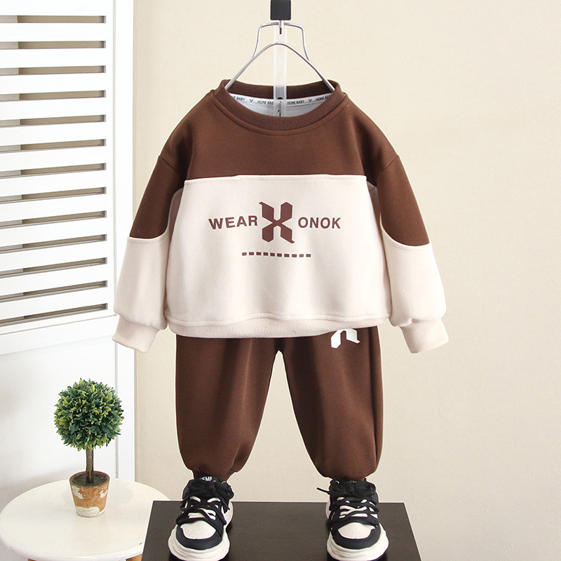 6111 Traje de rufián para niños 2024 Primavera y otoño Nuevo estilo para niños Estilo occidental Ropa de otoño coreana Suéter deportivo para bebés de celebridades de Internet