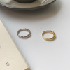 Fashionable ring, Korean style, silver 925 sample, simple and elegant design, internet celebrity