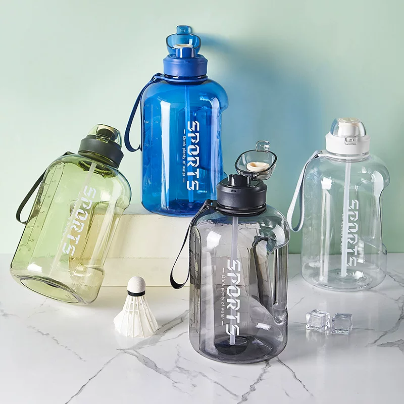 Capacious sports bottle for gym, 2600 ml