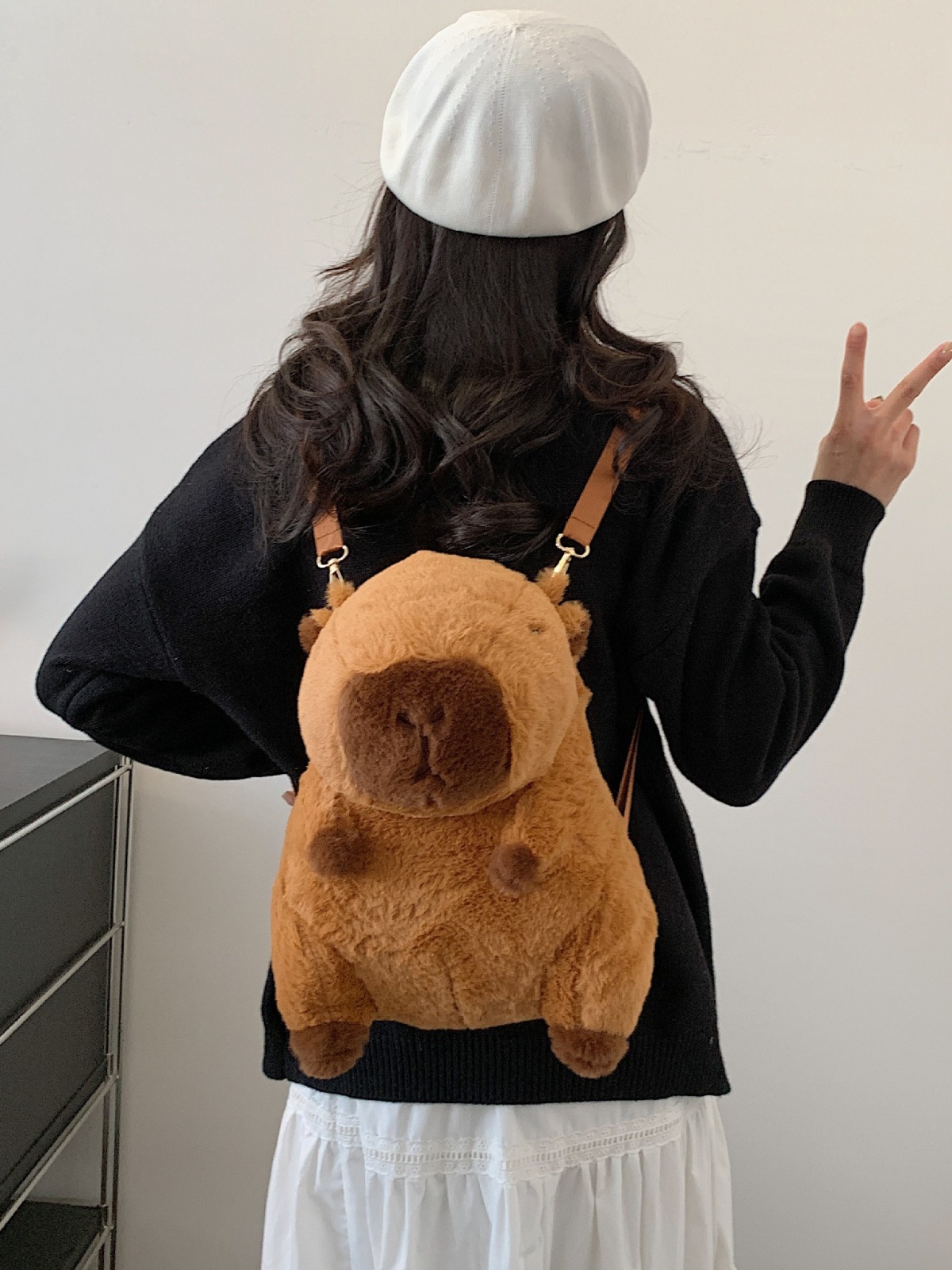 Capabala muñeca de peluche mochila de dibujos animados de agua Guinea Pig bolsa de regalo transfronterizo crossbody bolsa de animales niñas