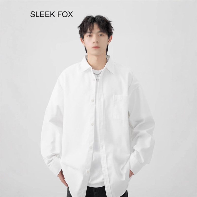 2025 Autumn and Winter New Japanese Style Solid Color Long-Sleeve Shirt Men's Loose High-End Trendy Casual Versatile Jacket