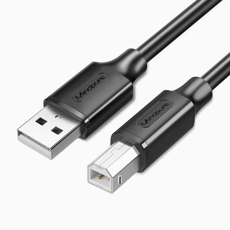 USB-кабель для принтера Luxun, медная жилa, защитный двойной экран, экологически чистый PVC, высокоскоростной, квадратное крепление, USB 2.0