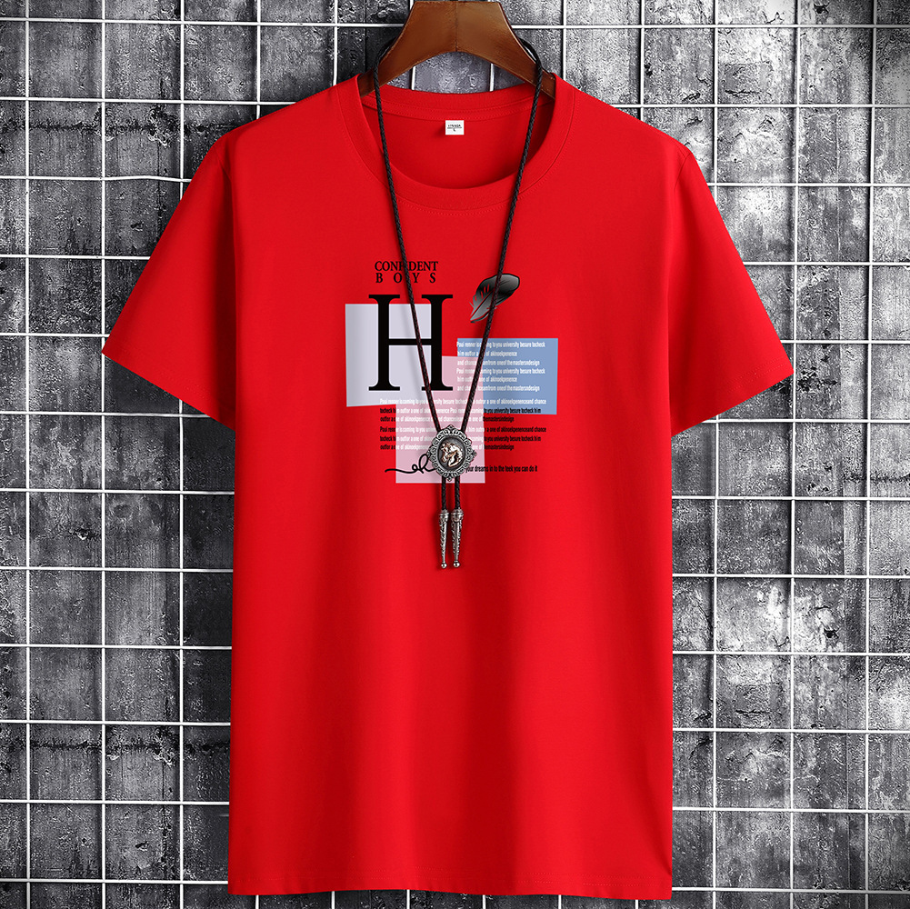 Camiseta de manga corta para hombre ropa suelta interior verano moda color sólido blanco Camiseta de manga media talla grande ropa de hombre 3004