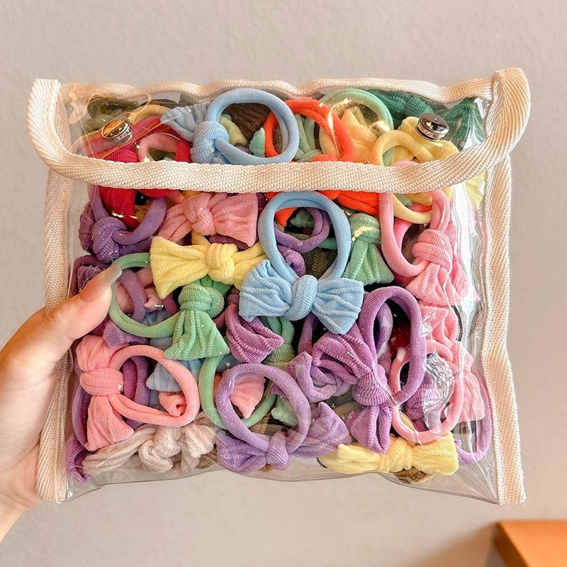 Color otoño y invierno oso anillo de cabello simple de alta calidad cuerdas de cabello de alta elasticidad no es fácil romper cabello grueso adornos de cabello