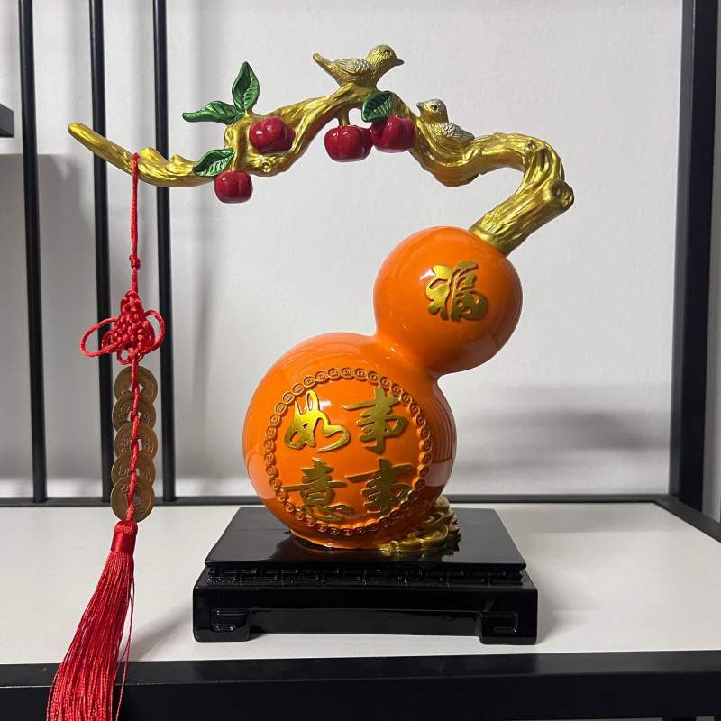 福禄玄关客厅家居装饰品新中式福运葫芦摆件轻奢高档乔迁新居礼物|undefined