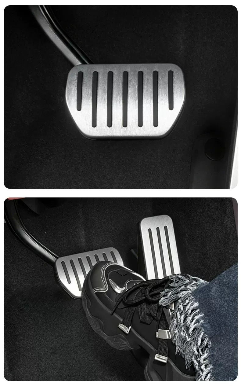Suitable for Xiaomi SU7YU7, snap-on aluminum alloy brushed anti-slip accelerator and brake pedals