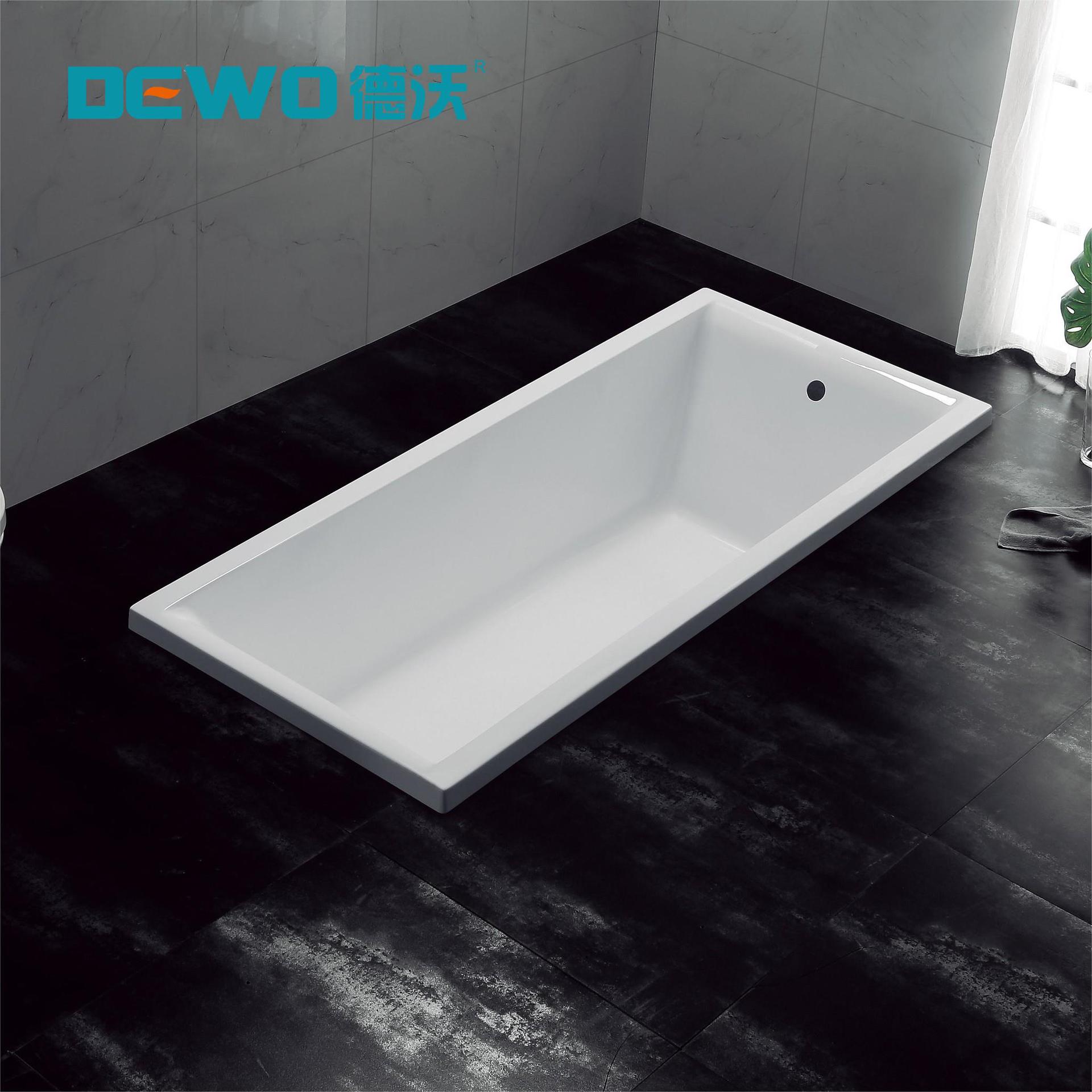 Devo bathroom factory design hotel engineering apartment acrylic multi-size embedded adult bathtub