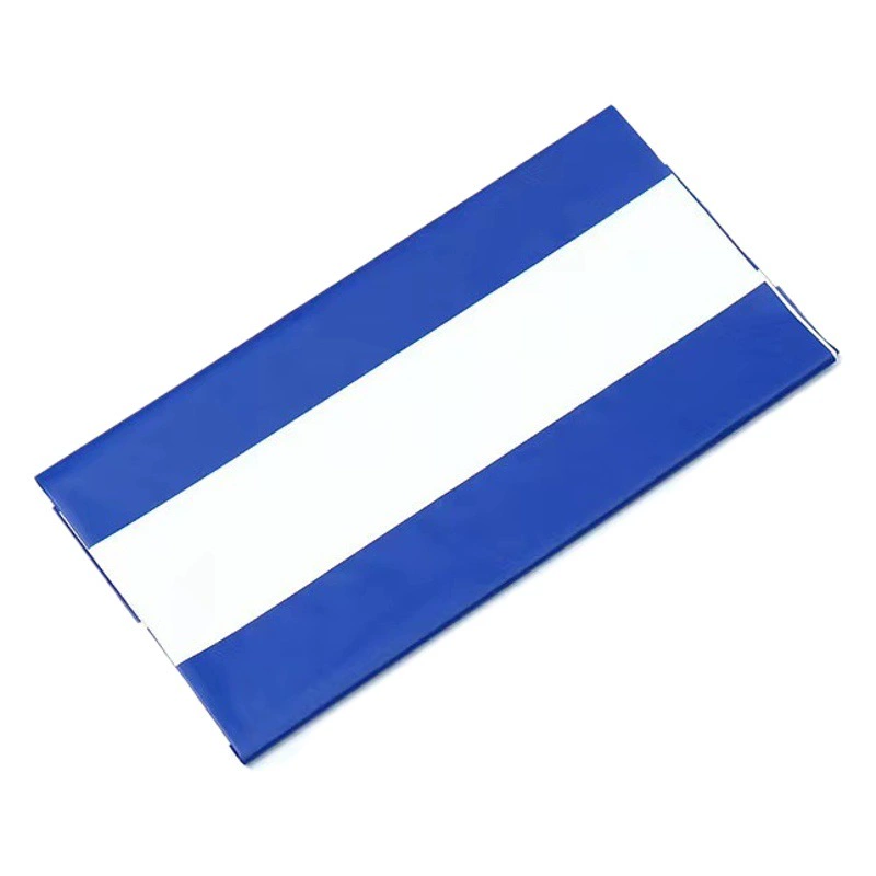 Одноразовый синий полосатый Отель Ресторан Свадебный банкет День рождения сцена макет прямоугольная скатерть