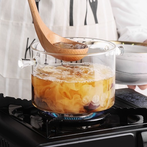 Hot red wine pot transparent red wine boiling glass pot container high temperature resistant electric ceramic stove open flame stew pot sugar water soup pot