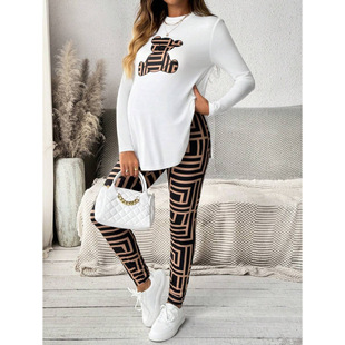 B 14269 Girls print 2 piece set ŮͯС��ӡ�����b�羳���u