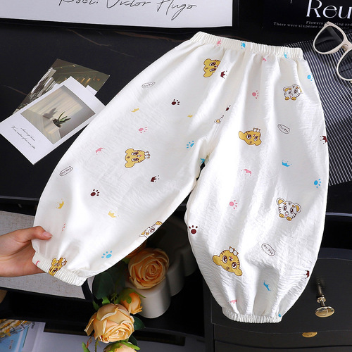 Baby mosquito-proof pants, summer thin boy and girl knickers, casual loose small and medium-sized children's pyjamas, children's pyjamas