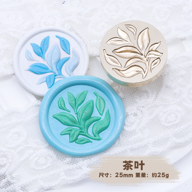 Sello de pintura de fuego serie de plantas tulipán rosa artística fuego pintura sello creativo cera regalo