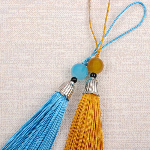 Accessories, tassel, small tassel 7cm tassel pendant, silk polyester tassel with hat, tassel decoration