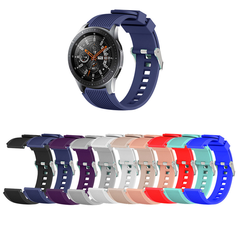 For Samsung Galaxy Watch 42mm/46mm Vertical Silicone Strap Watch3/4/5 Pro Wristband