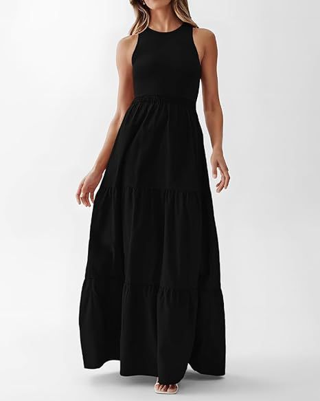 Femmes Robe Régulière Style Simple Col Rond Poche Sans Manches Couleur Unie Robe Mi-Longue Du Quotidien display picture 6