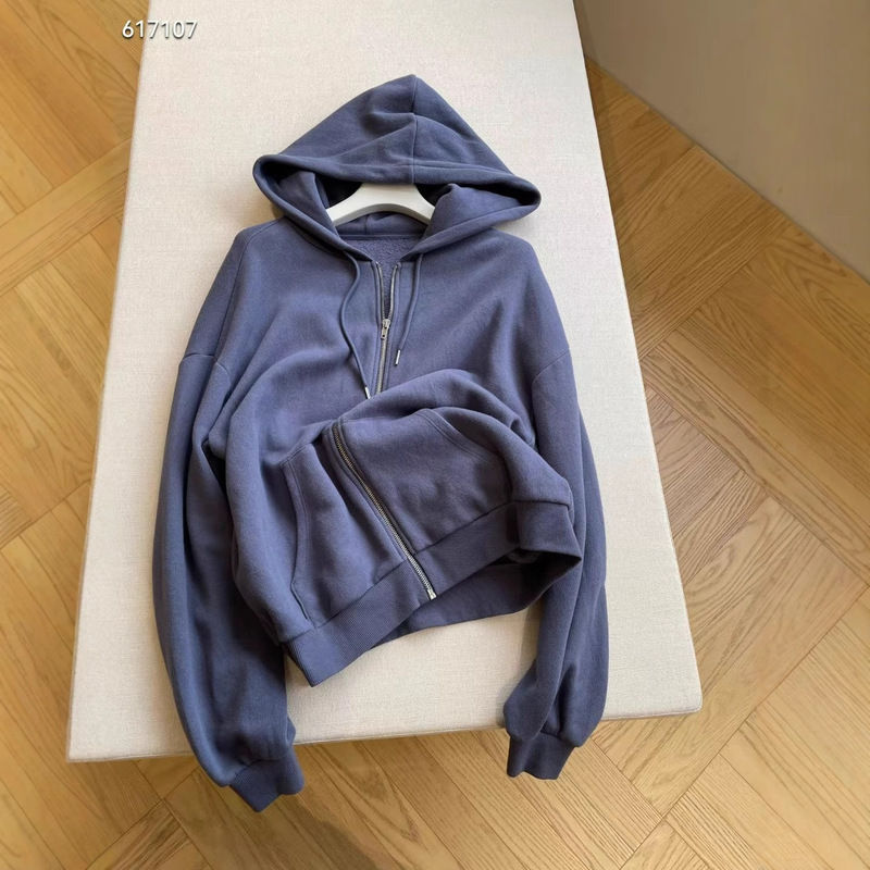 2025 New Autumn and Winter Style Casual and Handsome Soft and Smooth Super Soft Light and Delicate Texture Zipper Sweatshirt Jacket