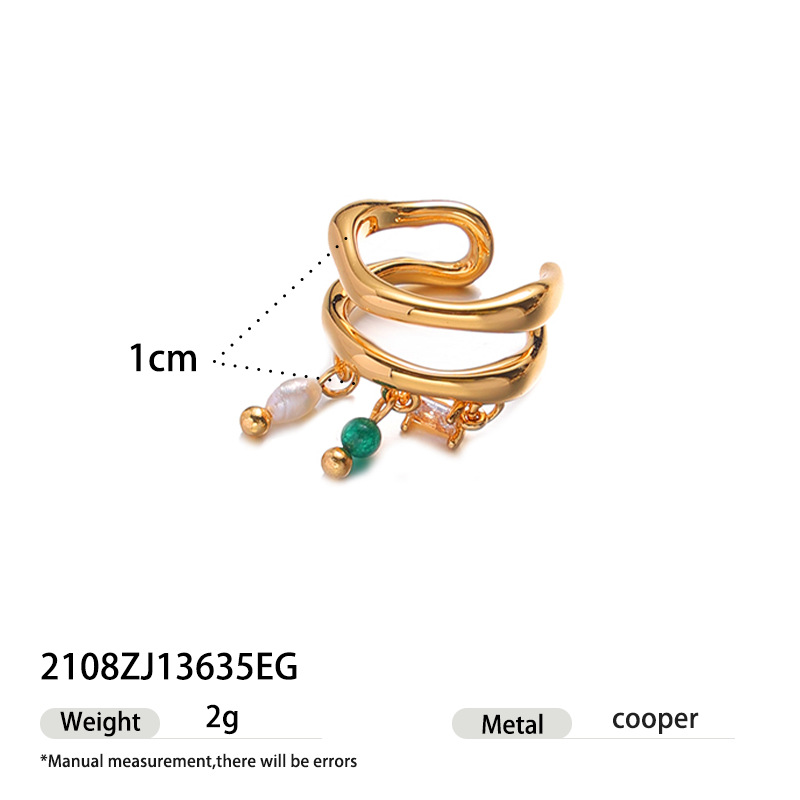 Lujo ligero, sentido de alta gama, personalidad, pendientes irregulares, temperamento, viento frío, clip de hueso de oreja, moda, todo fósforo, nuevo estilo de verano